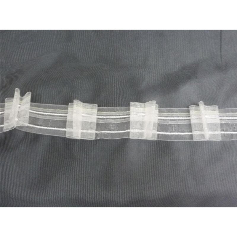 Kräuselband 25 mm breit weiß Neu 3 Meter Gardinenband 