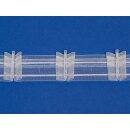 Faltenband 3 oder 4 Falten Gardinenband Kräuselband weiß transparent, Meterware