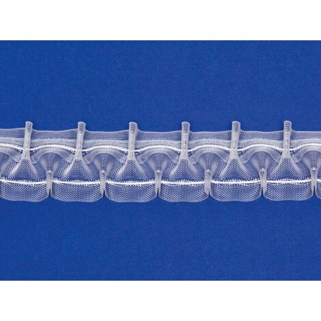 Smokband Gardinenband Kräuselband Faltenband variabel transparent, Meterware
