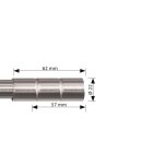 Endstück Zylinder für Gardinenstange Innenlauf 19 mm Carrera edelstahloptik, 2 Stück