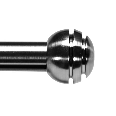 Endstücke Kugel für Gardinenstange Innenlauf 19 mm Carrera edelstahloptik, 2 Stück