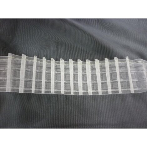 Stiftband Bleistiftband Faltenband breit transparent, Meterware
