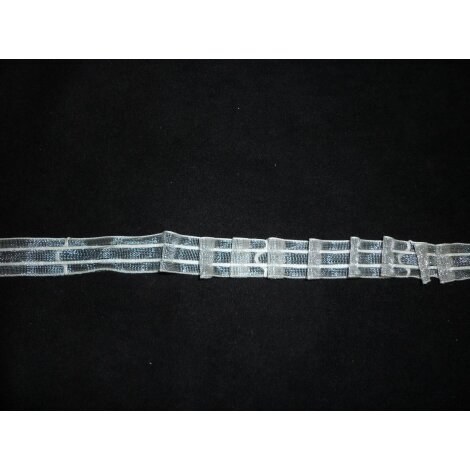 Gardinenband Rolloband Kräuselband Falte an Falte 20 mm transparent Meterware