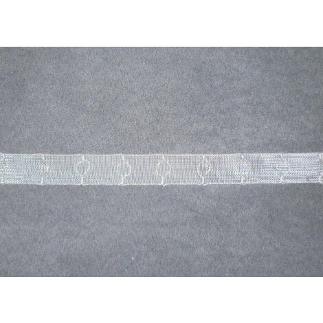 Gardinenband Rolloband Falte variabel 20 mm transparent Meterware