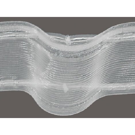 Gardinenband Wellenband Stegband Gardinenband transparent 100 mm, Meterware