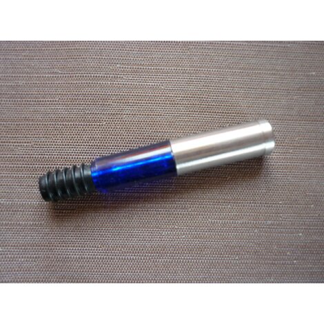 Endkopf Linear Zylinder Gardinenstange12 mm Gardinia edelstahl blau