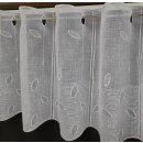 Pannaux Stoff Vorhang Scheibengardine Blätter Leinenoptik weiß 50 cm, Meterware