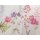 Deko Stoff Gardine Vorhang Blumen creme pink grün, Meterware