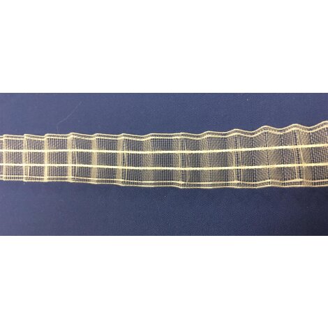 Gardinenband Rolloband Faltrolloband variabel 20 mm transparent Meterware