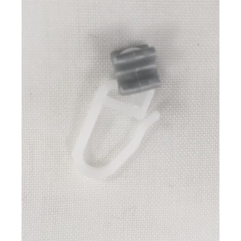 Falten - Gleiter beweglich für Aluschienen Innenlaufstangen grau/weiß, 100 Stück