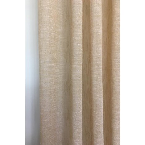 Musterfenster Dekoschal Leinenoptik einfarbig beige, fertig genäht