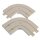 Rundbogen für Vorhangschiene Kunststoff mit Holzkern 2-läufig weiß, Paar