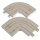 Rundbogen für Vorhangschiene Kunststoff mit Holzkern 3-läufig weiß, Paar