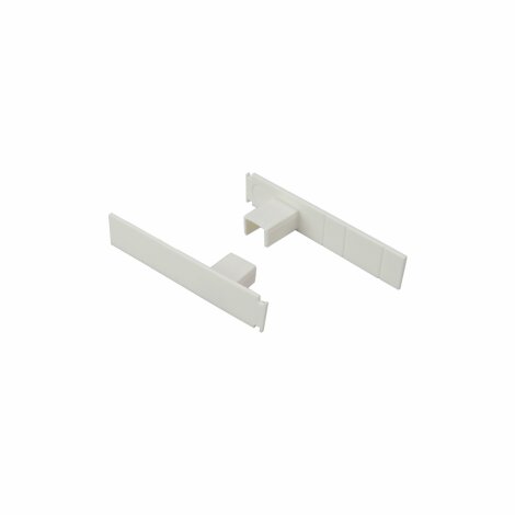 Enddeckel Seitendeckel für Vorhangschiene Kunststoff mit Holzkern, Paar