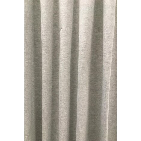 Gardinenstoff Vorhang Deko Stoff uni grau blickdicht, Meterware
