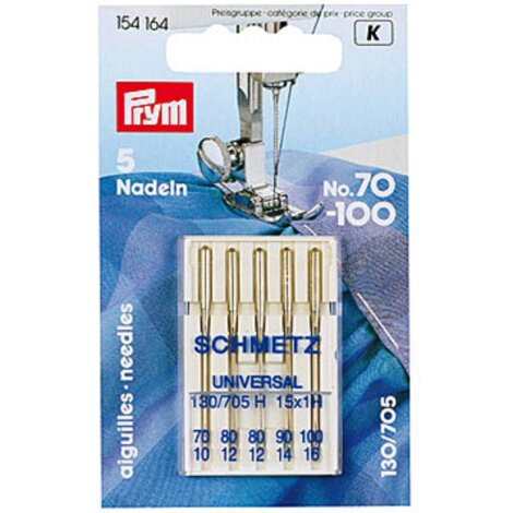 Maschinennadeln Prym 5x Nadeln Universal, No. 70-100, 130/705H