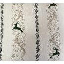 Kissenhülle Kissen Bezug Landhaus Hirsch Ranke beige grün 40 x 40 cm