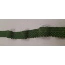 Wolltresse Borte Einfassband tannengrün Höhe 30  mm, Reststück 6 m