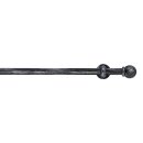 Gardinenstange Vorhangstange Esperanca Kugel 16 mm schwarz silber m. Ringe, 1lfg 160 cm