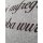 Kissenhülle Kissen Bezug Landhaus in silber melliert mit Schriftzug 38x58