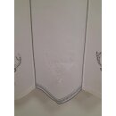 Pannaux Vorhang Scheibengardine Hirsch creme grau H 30 cm transparent, Meterware