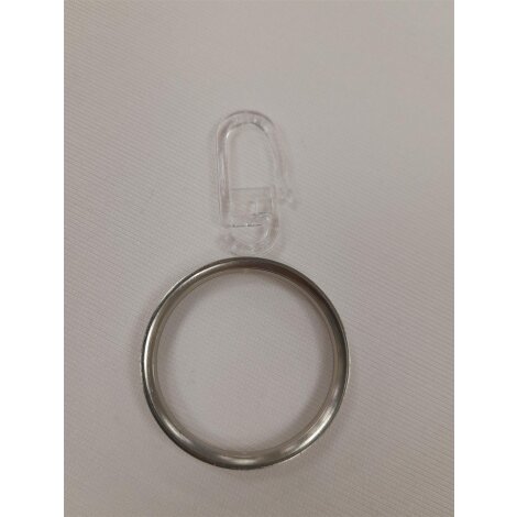 Ringe mit Faltenhaken (10 Stück) edelstahloptik für Stange 20 mm