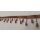 Satinband Borte Franse Zierband Kunststoffperlen braun Höhe 35 mm, Meterware