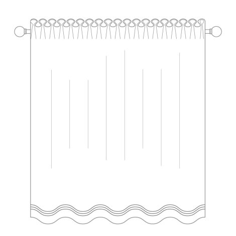 Gardinen-Nähservice Nähen eines Vorhang Dekoschals, Maßanfertigung