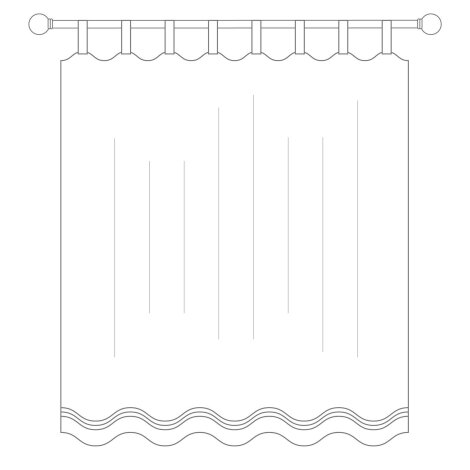 Gardinen-Nähservice Nähen eines Vorhang Dekoschals, Maßanfertigung