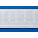 Faltenband mit 1 Falte Flachfalte Stehfalte 100 mm weiß blickdicht, Meterware