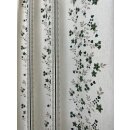 Landhaus Dekostoff Vorhang Blumen Streifen natur grün beige blickdicht, Meterware