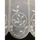 Pannaux Bistro Scheibengardine Stickerei Blätter Kreise creme H 45 cm, Meterware