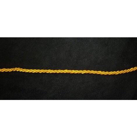 Kordel Schnur Flechtkordel 6 mm gelb sonnengelb, Reststück 4,5 m