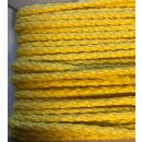 Kordel Schnur Flechtkordel Baumwolle 4 mm gelb, Meterware
