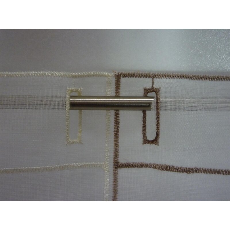 Pannaux Vorhang Scheibengardine Gitter weiß H 30 cm transparent Meterware
