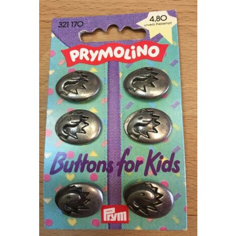 Knöpfe Prymolino Kinder Metall 321170 Nähzubehör Kurzwaren PRYM