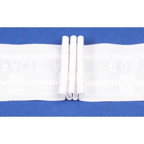 Gardinenband Faltenband Minifalte Falte an Falte variabel 50 mm weiß, Meterware